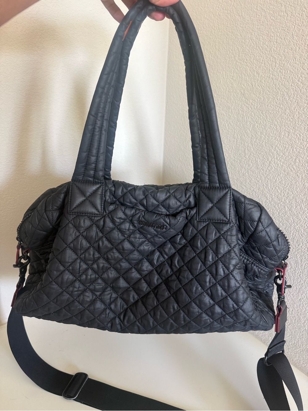 Quilted Black Women's Shoulder Bag